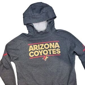 ARIZONA COYOTES Sweater Adult Medium Gray ADIDAS Pullover Hoodie NHL Hockey